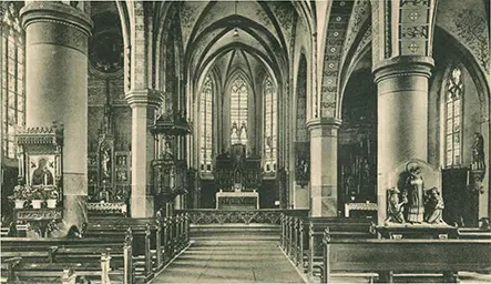 Gestaltung der Kirche vor der Renovierung